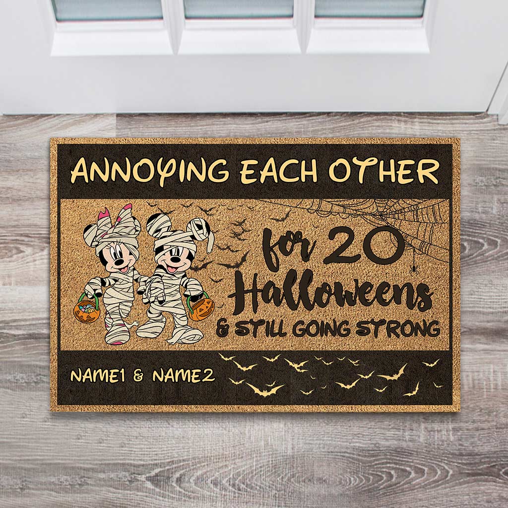 Annoying Each Other - Personalized Halloween Mouse Doormat