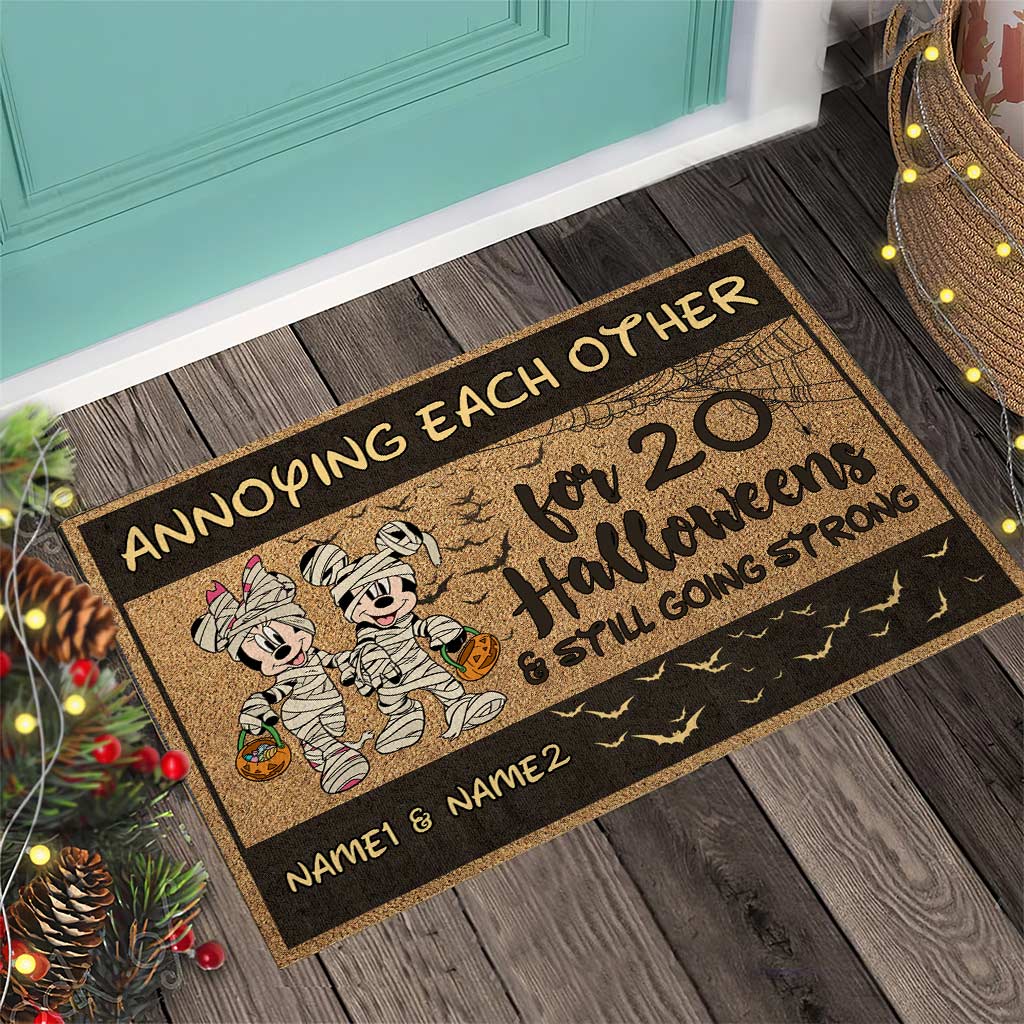 Annoying Each Other - Personalized Halloween Mouse Doormat