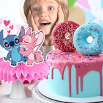 For Stitch birthday party supplies, 9Psc honeycomb center decorations, Stitch party decorations, double-sided desktop decorations, center decorations for parties