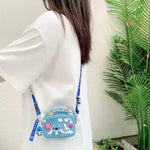Crossbody bag with Adjustable Shoulder Strap, Handbag with Zipper, Badge Wallet with Lanyard, Wallet Purse Shoulder Bag Coin Pouch Accessories Money Bag for Girls
