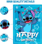 Stitch Party Supplies, Pin The Nose on Stitch, Stitch Party Games for Boys Girls, Large Poster 24PCS Stickers for Stitch Birthday Party Decorations