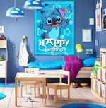 Stitch Party Supplies, Pin The Nose on Stitch, Stitch Party Games for Boys Girls, Large Poster 24PCS Stickers for Stitch Birthday Party Decorations