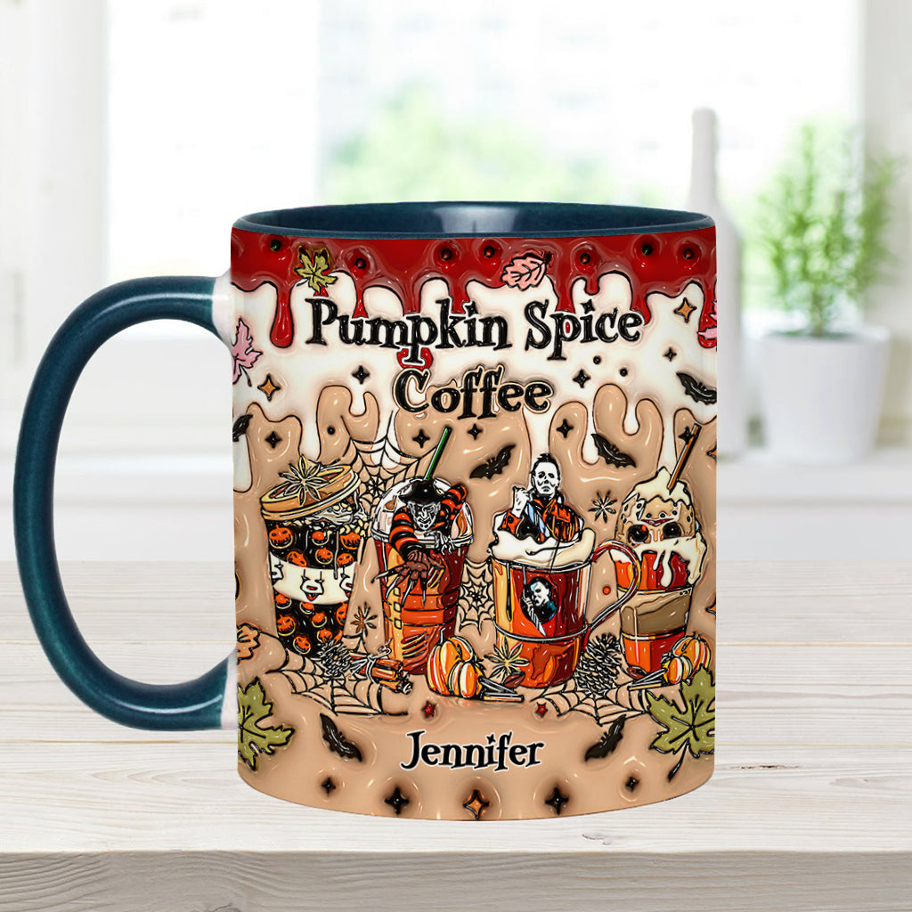 Autumn Leaves Pumpkin Spice Latte - Personalized Accent Mug