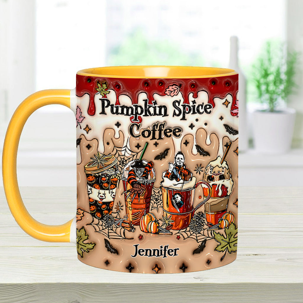 Autumn Leaves Pumpkin Spice Latte - Personalized Accent Mug