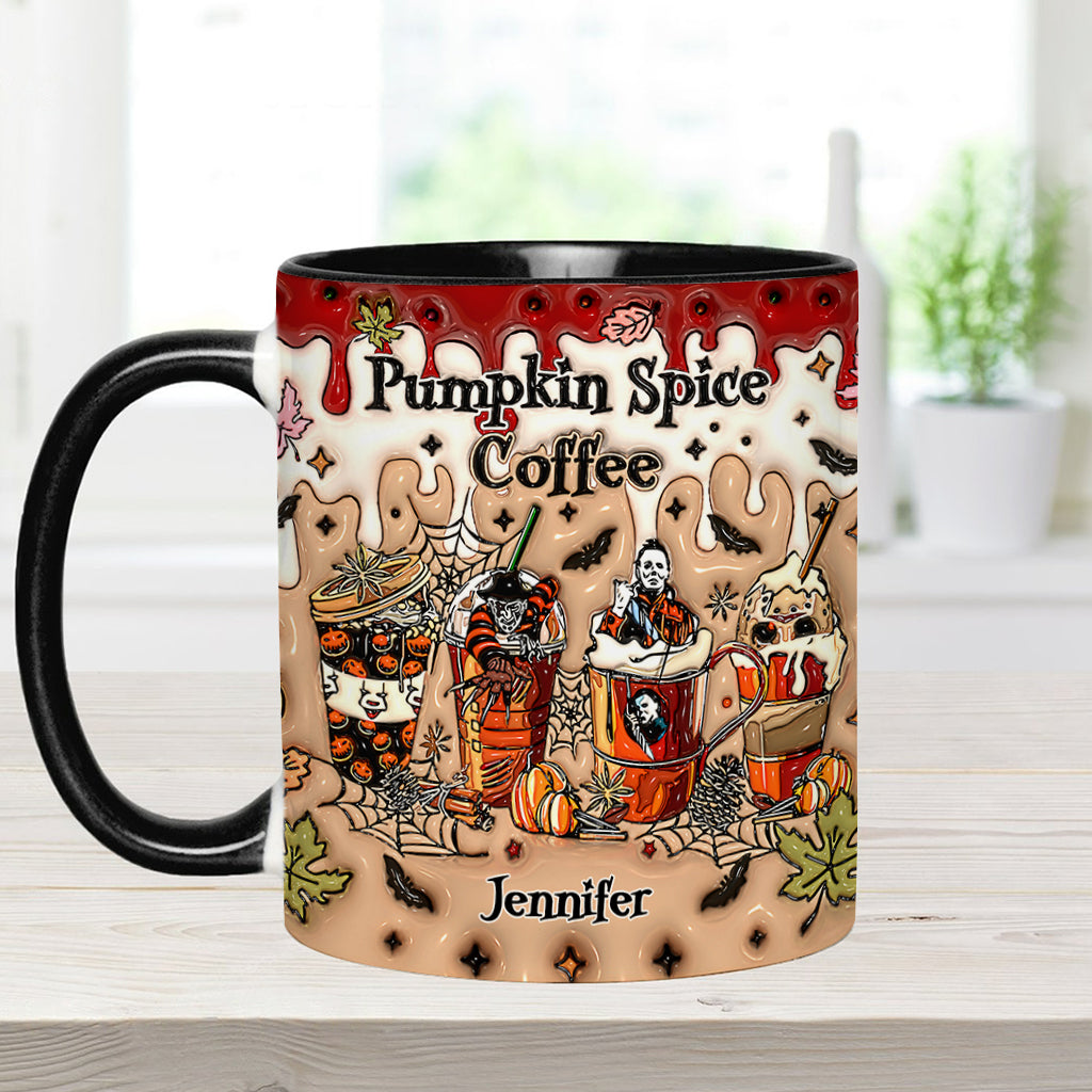 Autumn Leaves Pumpkin Spice Latte - Personalized Accent Mug