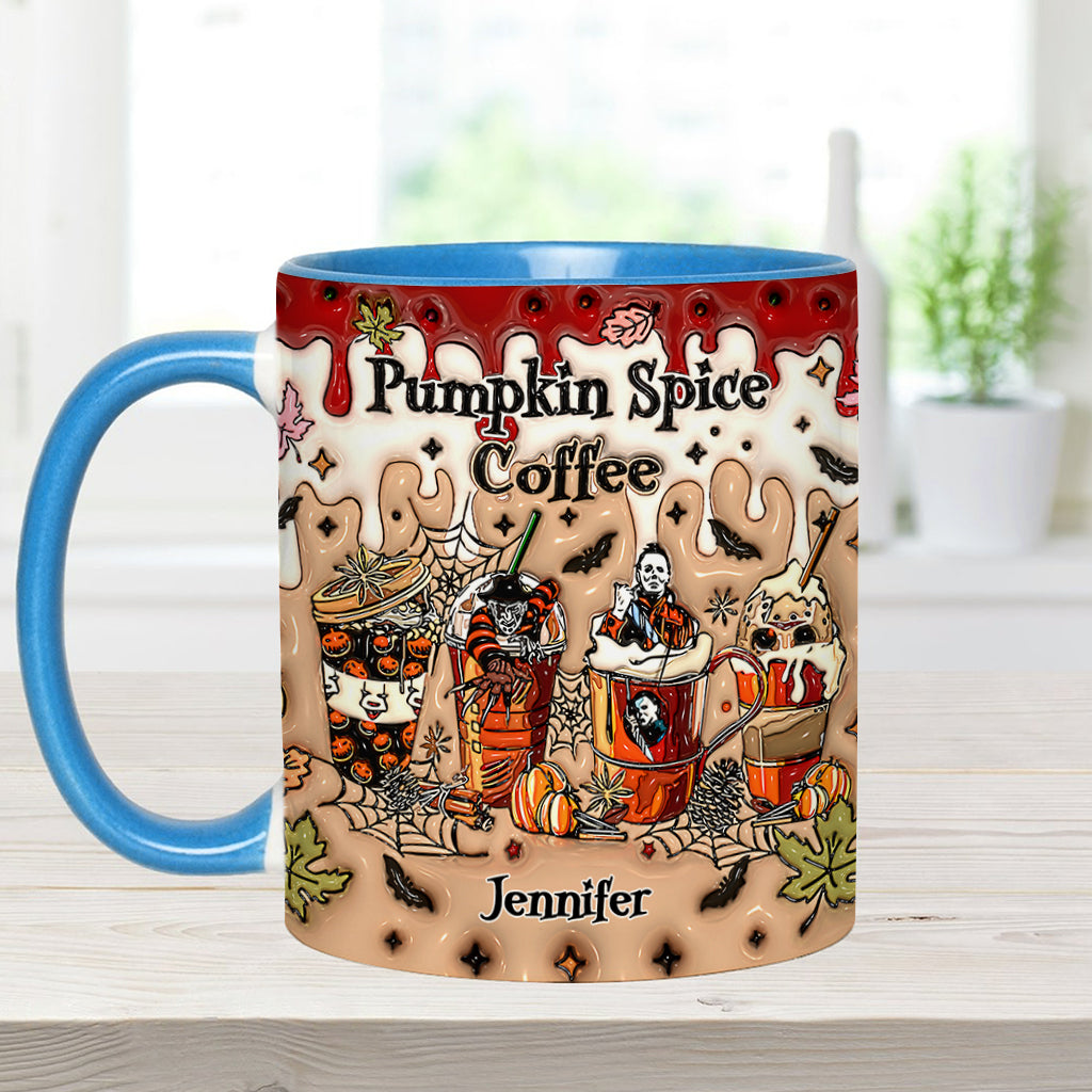 Autumn Leaves Pumpkin Spice Latte - Personalized Accent Mug