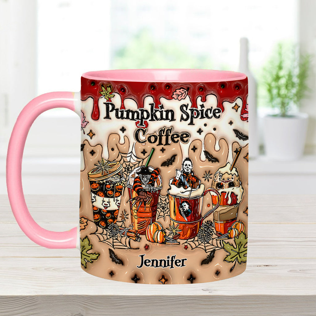 Autumn Leaves Pumpkin Spice Latte - Personalized Accent Mug