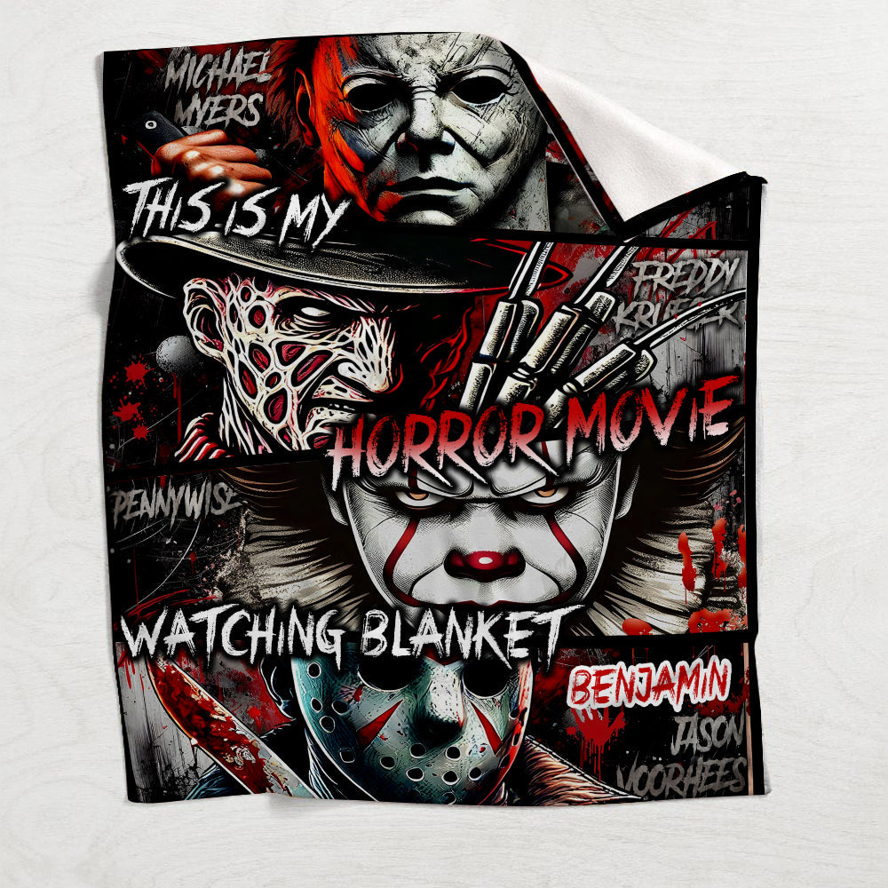 My Horror Movies Watching Blanket - Personalized Blanket