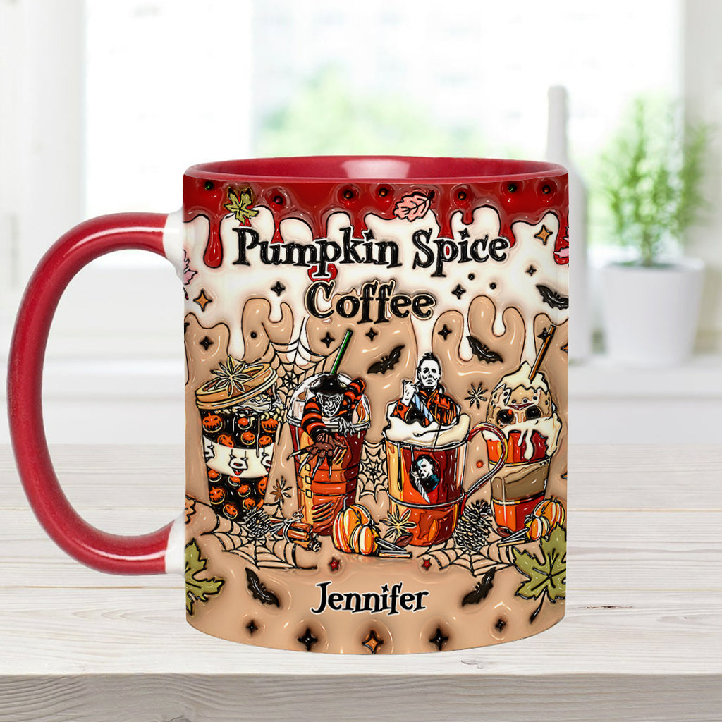 Autumn Leaves Pumpkin Spice Latte - Personalized Accent Mug