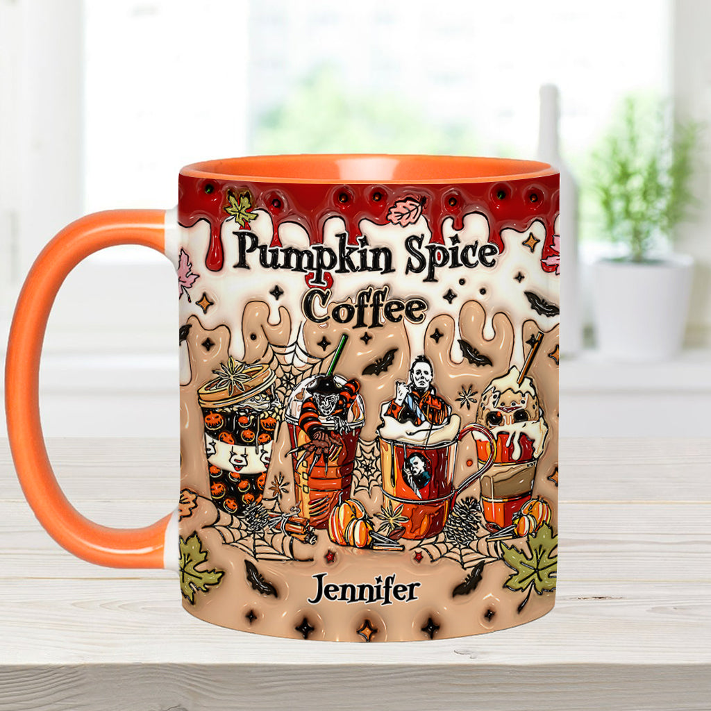 Autumn Leaves Pumpkin Spice Latte - Personalized Accent Mug