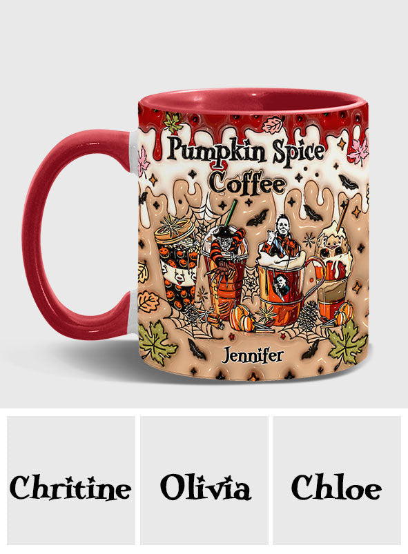 Autumn Leaves Pumpkin Spice Latte - Personalized Accent Mug