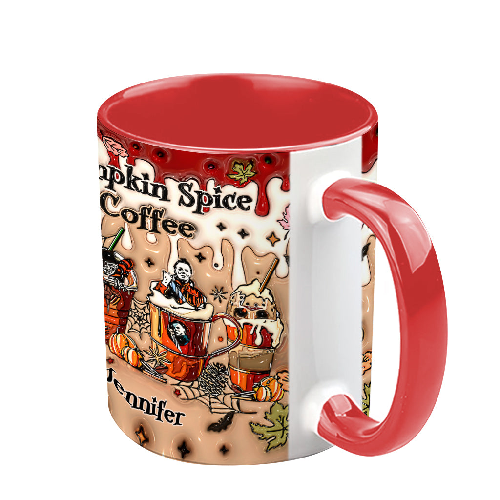 Autumn Leaves Pumpkin Spice Latte - Personalized Accent Mug