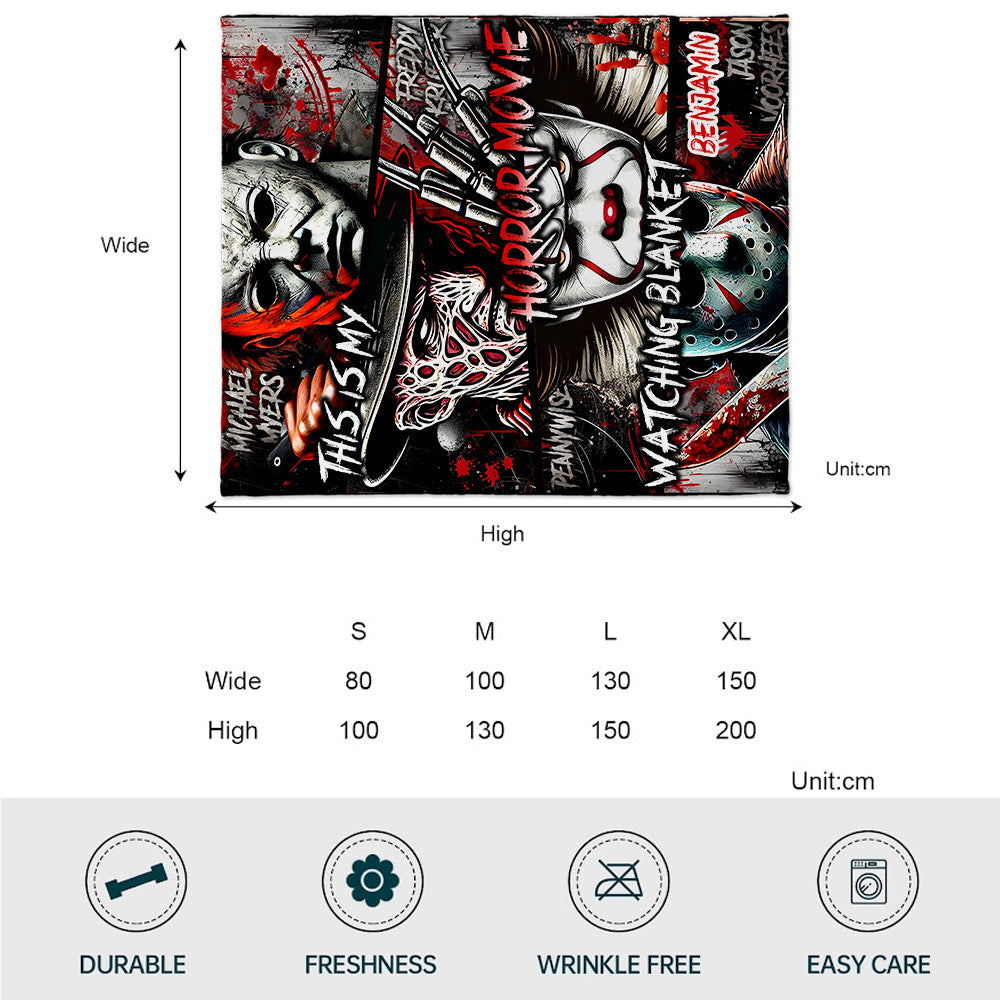 My Horror Movies Watching Blanket - Personalized Blanket