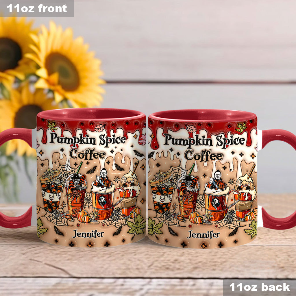 Autumn Leaves Pumpkin Spice Latte - Personalized Accent Mug