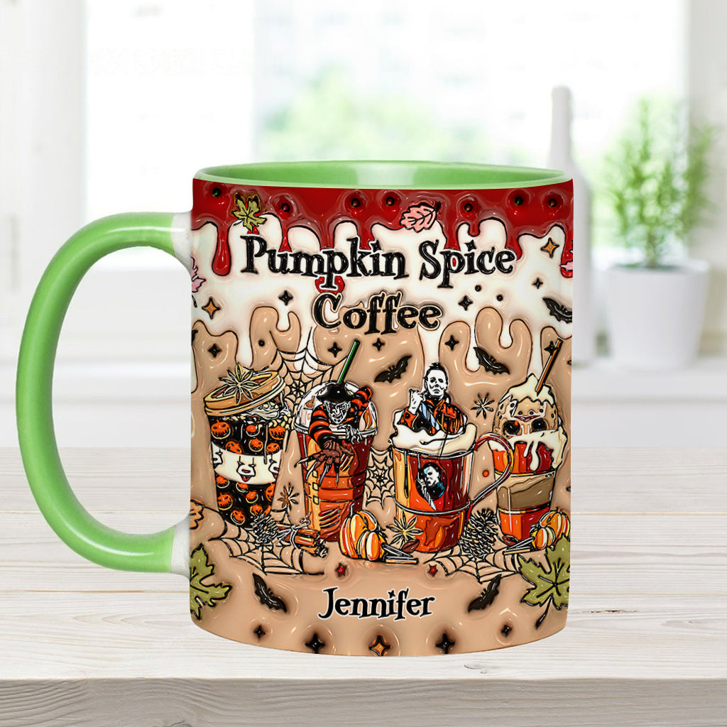 Autumn Leaves Pumpkin Spice Latte - Personalized Accent Mug