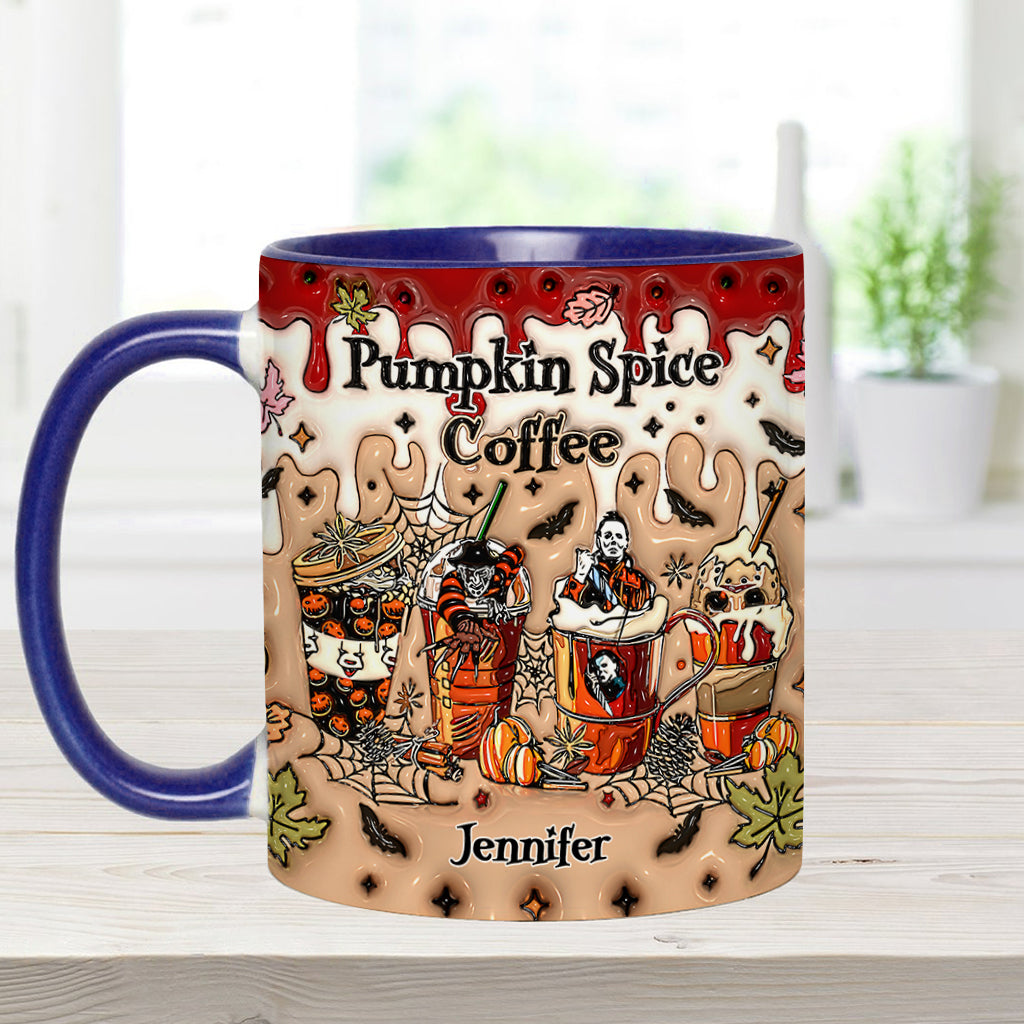 Autumn Leaves Pumpkin Spice Latte - Personalized Accent Mug
