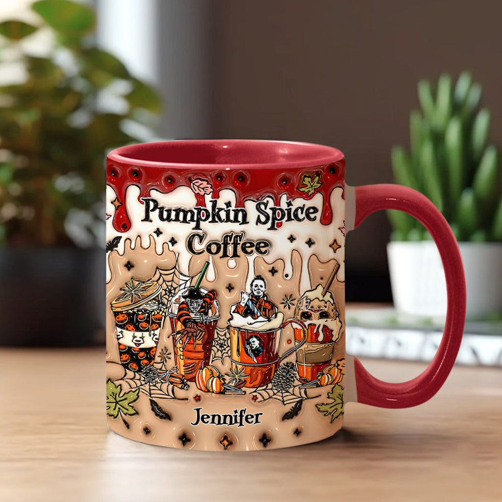 Autumn Leaves Pumpkin Spice Latte - Personalized Accent Mug