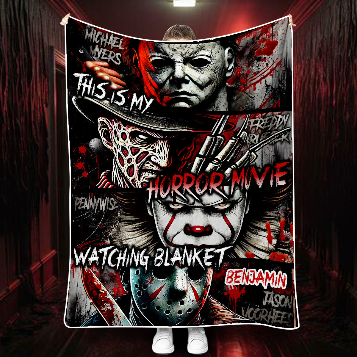 My Horror Movies Watching Blanket - Personalized Blanket