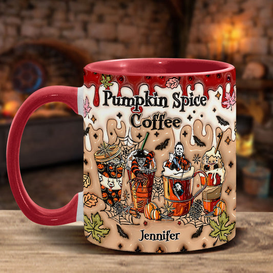 Autumn Leaves Pumpkin Spice Latte - Personalized Accent Mug